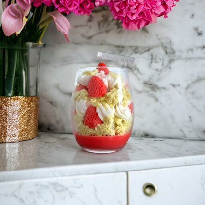 Strawberry Shortcake Dessert Candle